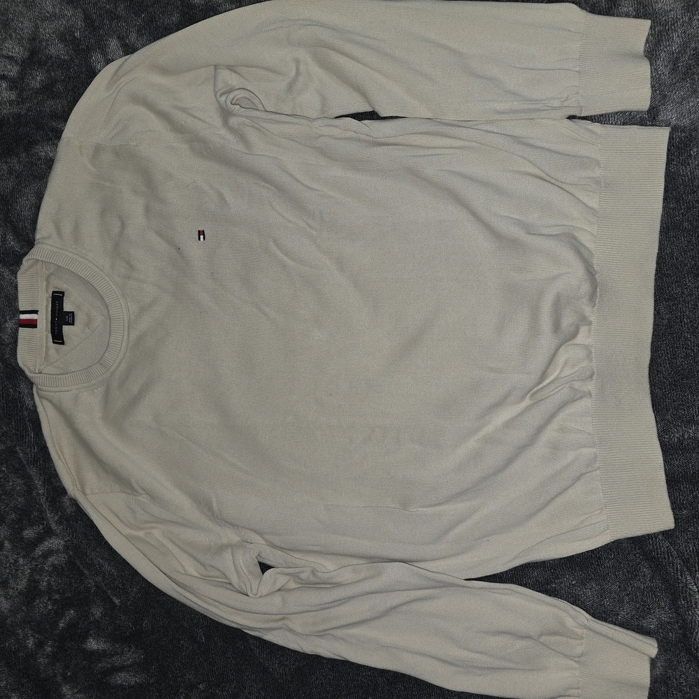Tommy Hilfiger Cream Crewneck Sweater